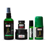 Collection of BestLin and Green Milk pain care products on a white background