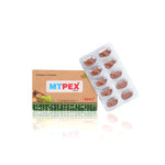 Packaging and blister pack of Green Milk MTPEX Tablets with visible brownish oval-shaped tablets.