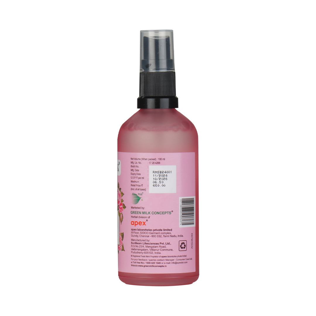 Hyaluronic Acid Refreshing Mist with Pannir Rose – Hydrates & Tones | Green Milk Concepts - 100 ml