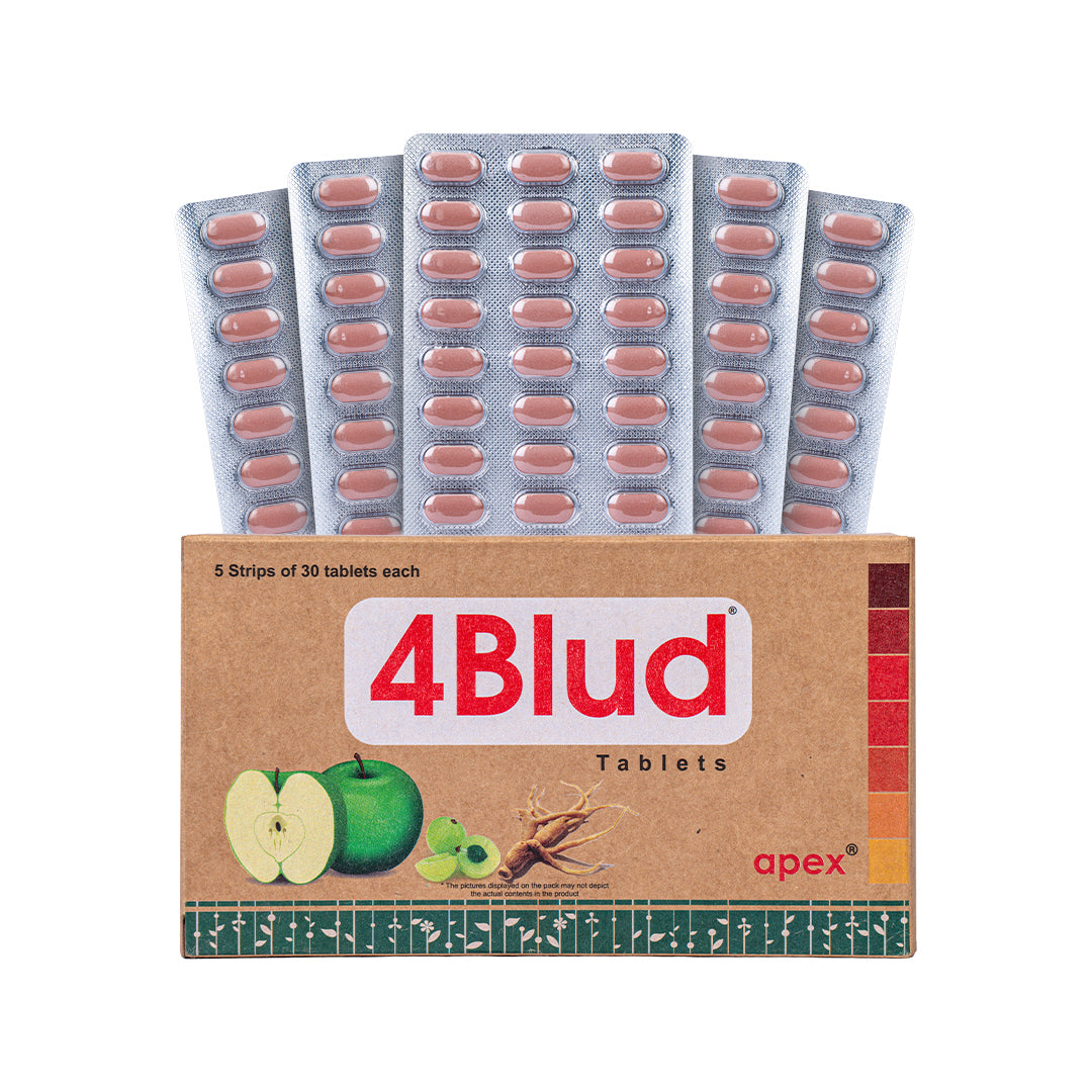 4 Blud Tablets – Ayurvedic Iron & Blood Wellness Support for Energy & Vitality
