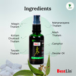 Bottle of BestLin with labeled ingredients on a light gray background