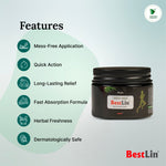 Black container of BestLin with features listed on a light gray background