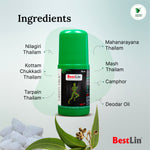 Green bottle labeled 'BestLin' with ingredients listed on a light gray background