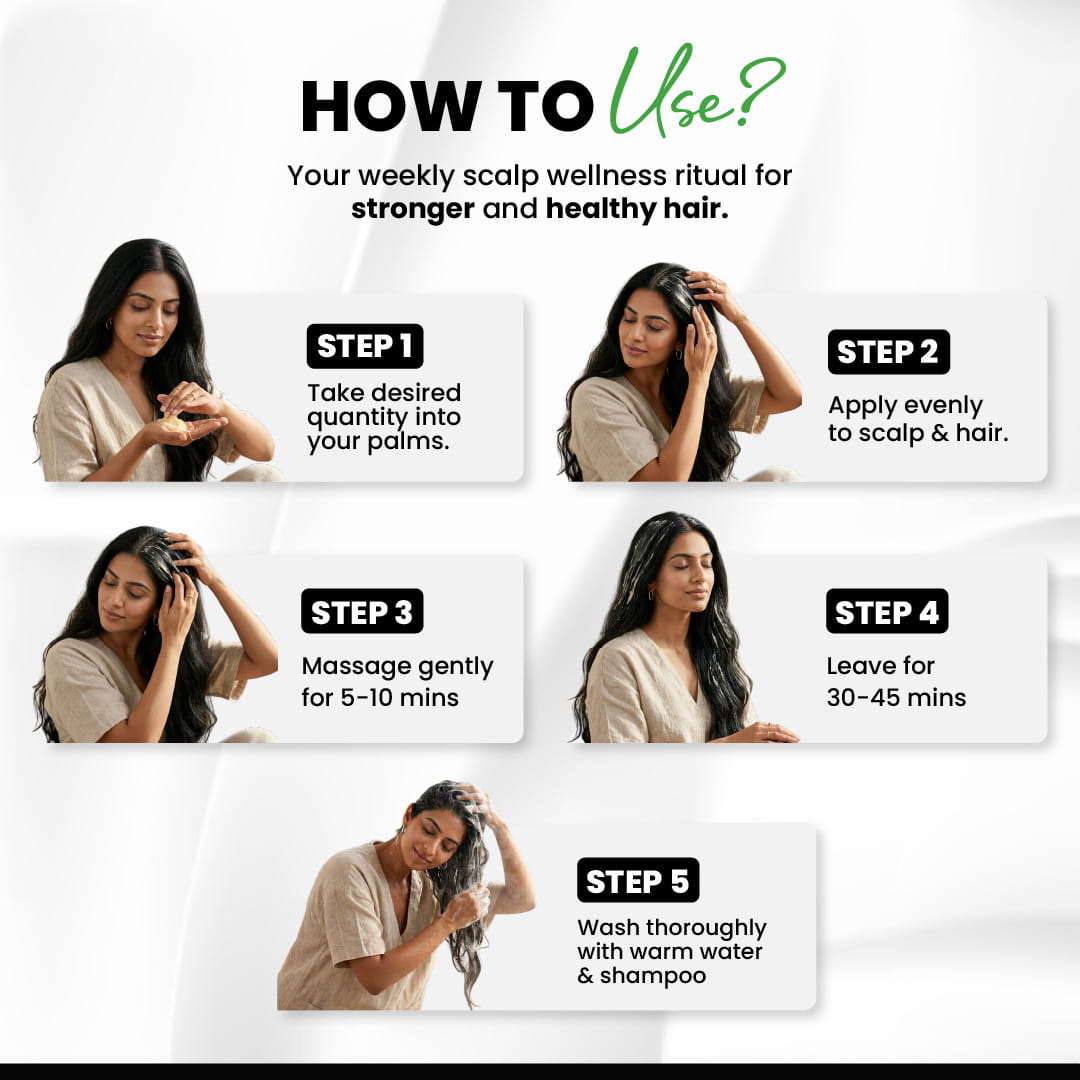 Step-by-step guide on how to use a scalp wellness ritual for stronger and healthy hair.