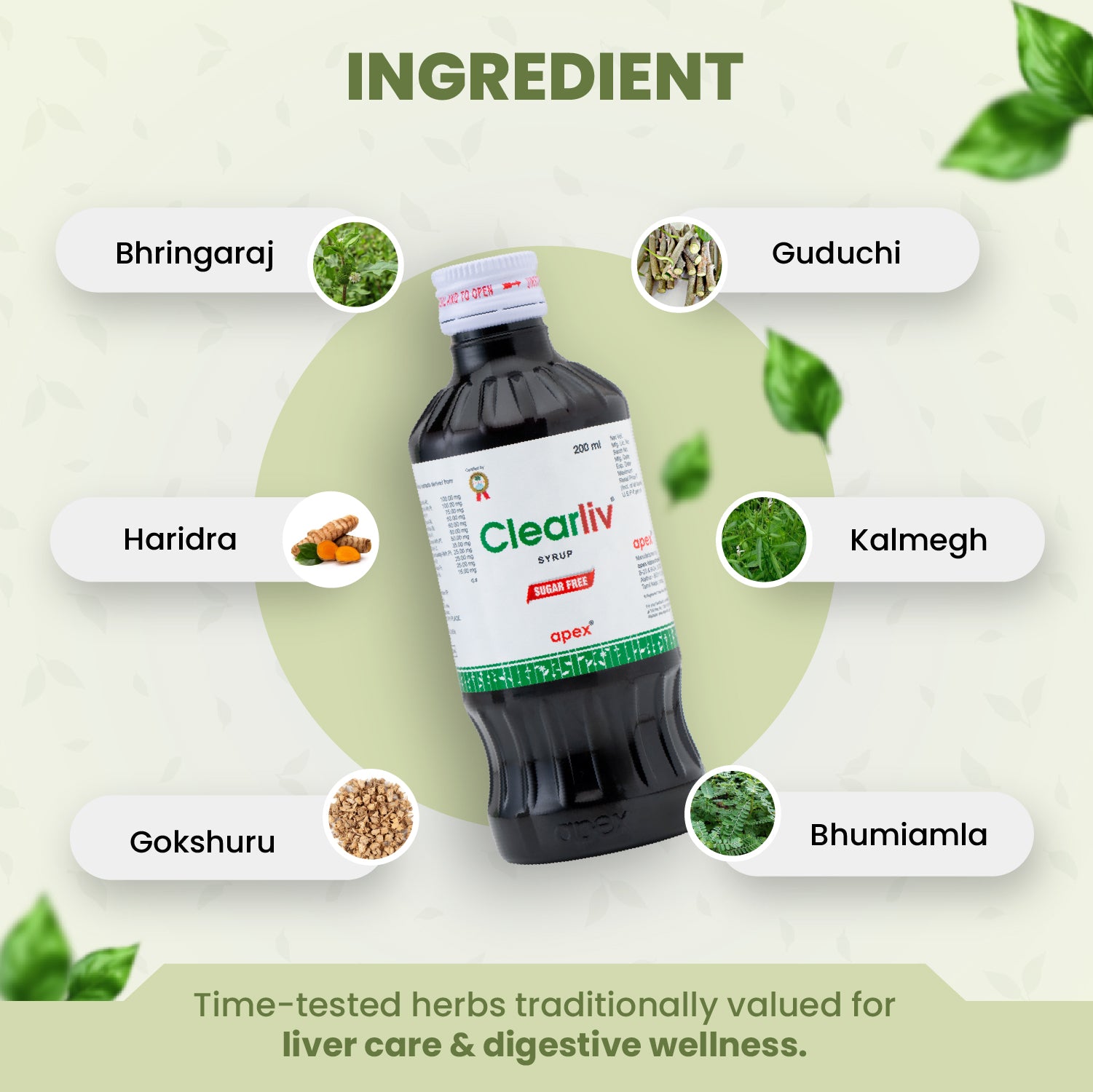 Clearliv Syrup (Pack of 2) - Ayurvedic Liver Care Syrup for Gut Health & Detox