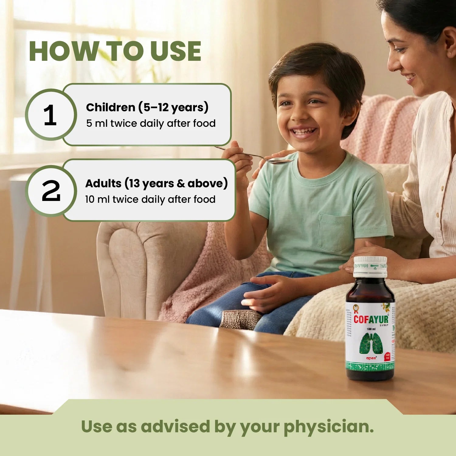 Green Milk Immunity & Respiratory Care Combo (Immunit Syrup + Cofayur Syrup) | Ayurvedic Immune & Respiratory Wellness Support