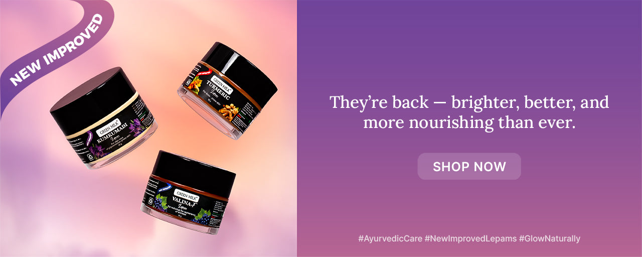 Three black jars with purple labels on a gradient background with promotional text.