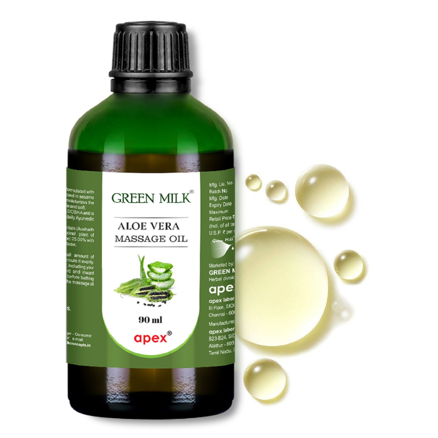 Green Milk Aloe Vera Massage Oil