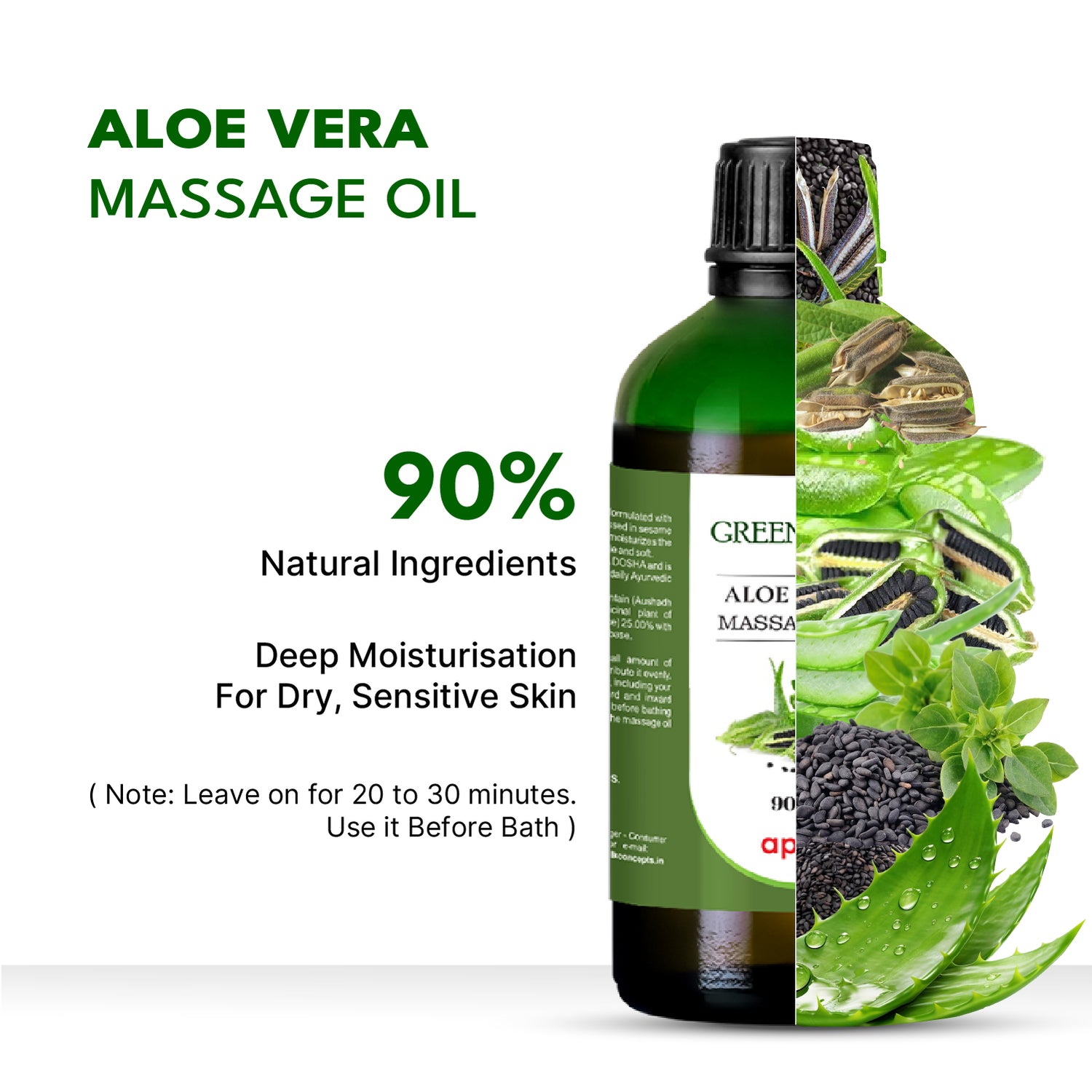 Green Milk Aloe Vera Massage Oil