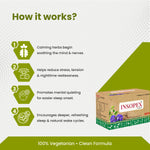 Insopex product packaging with text on how it works on a white background