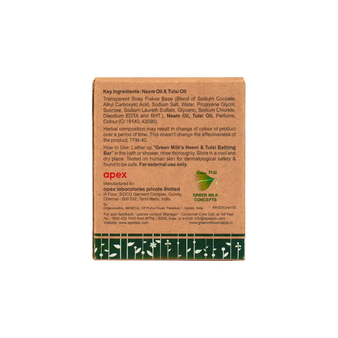 Neem & Tulsi Handcrafted Bathing Bar (Pack of 3)