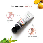 Green Milk Smoothie Cream tube with cracked heels illustration on a white background