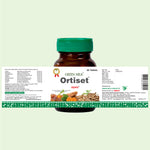 Bottle of Green Milk Ortiset apex with a green cap on a light green background