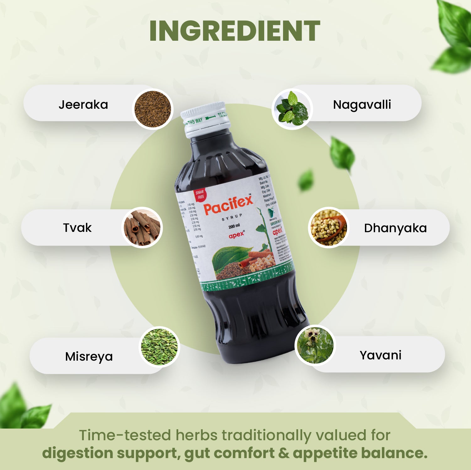 Pacifex Syrup - Ayurvedic Support for Digestive Comfort & Gut Balance