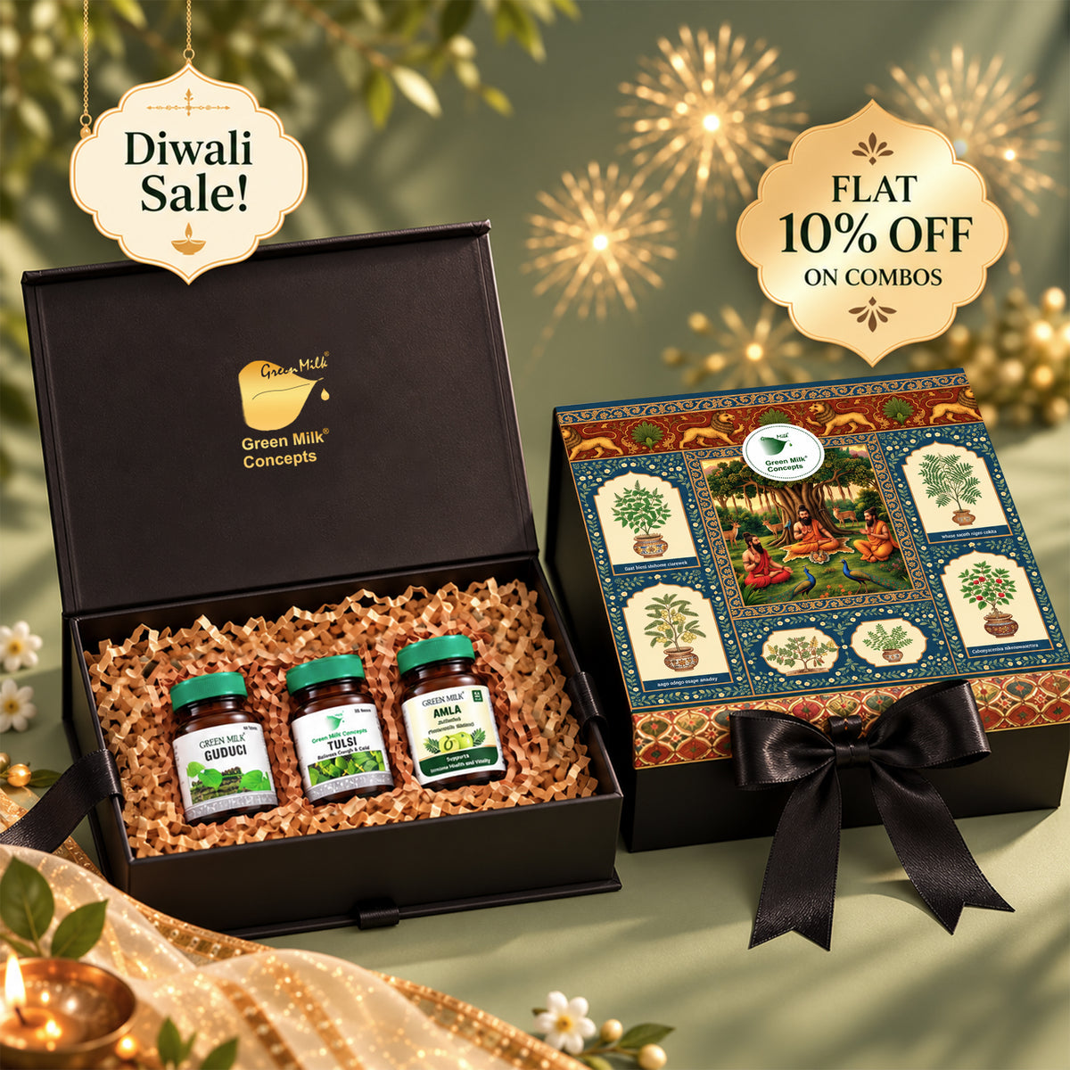 Immunity Shield Combo | Guduci (Giloy) Tablets + Tulsi Tablets + Amla Capsules