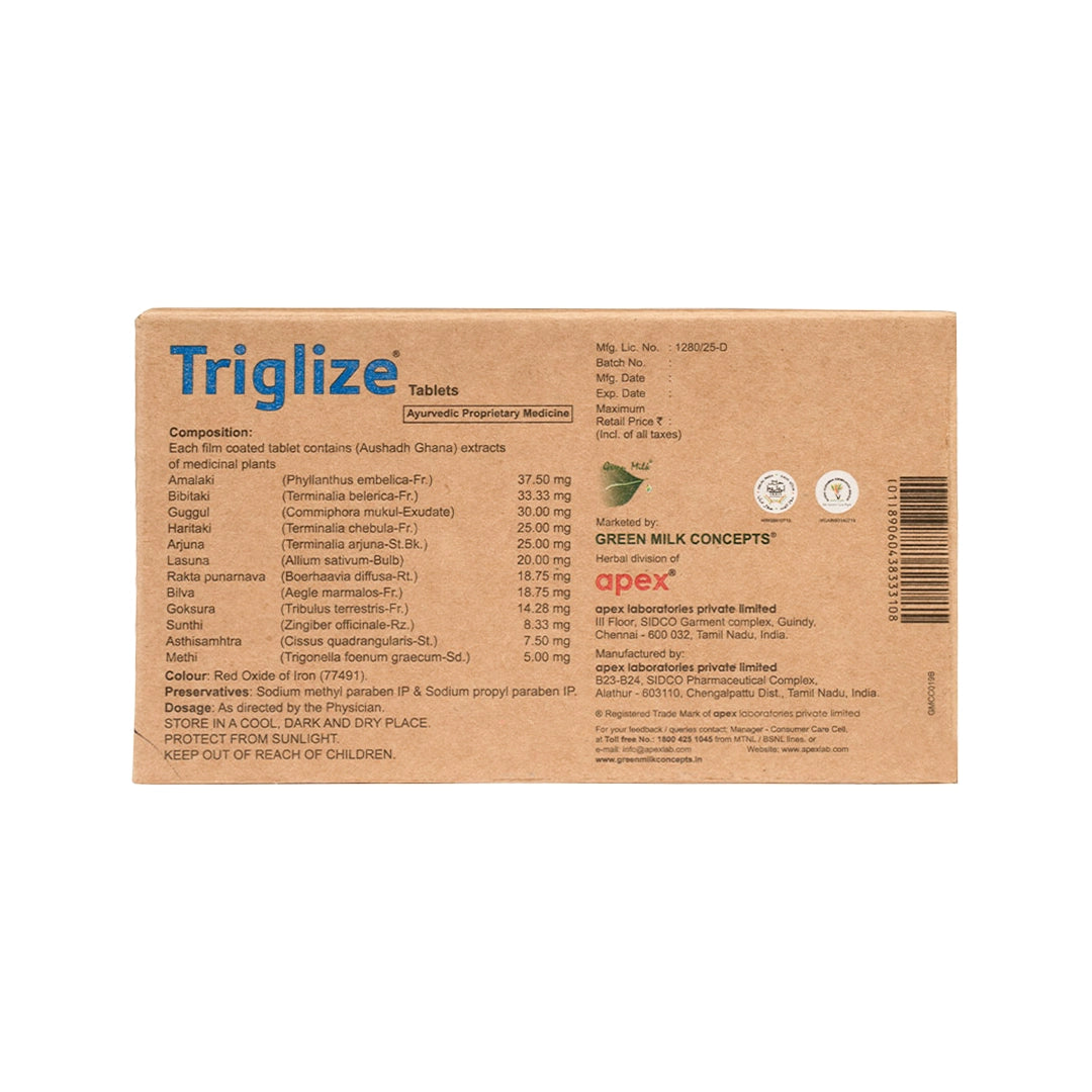Triglize Tablets – Ayurvedic Support for Cholesterol Balance, Lipid Health & Heart Wellness
