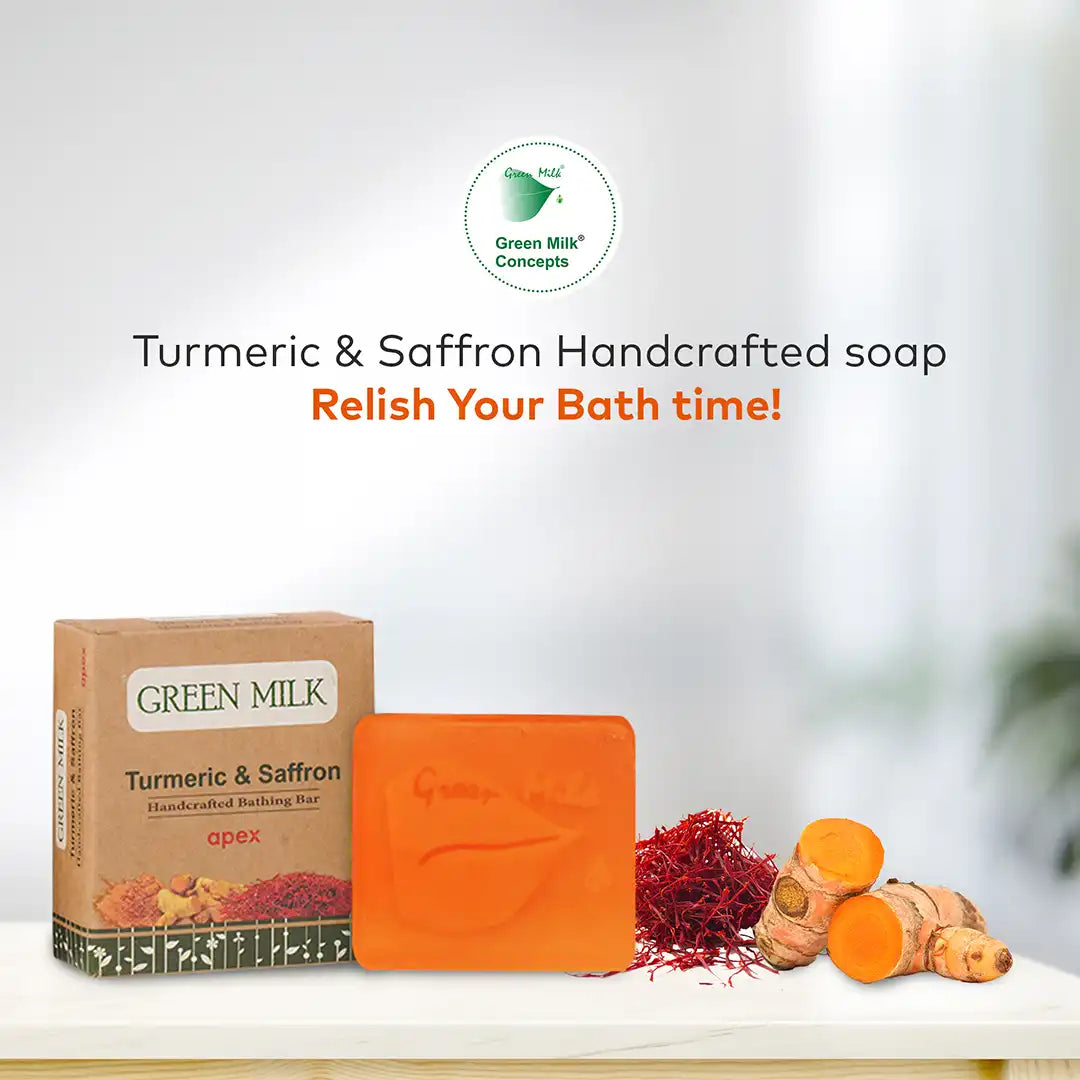 Turmeric & Saffron Handcrafted Bathing Bar (Pack of 3)