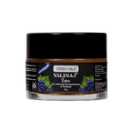 Jar of Green Milk Valina-F cream with black lid and label on a white background