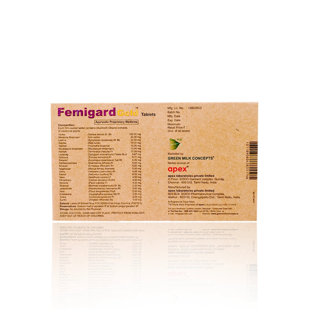Femigard Gold Tablets – Ayurvedic Women Wellness, Hormonal & Cycle Balance Support