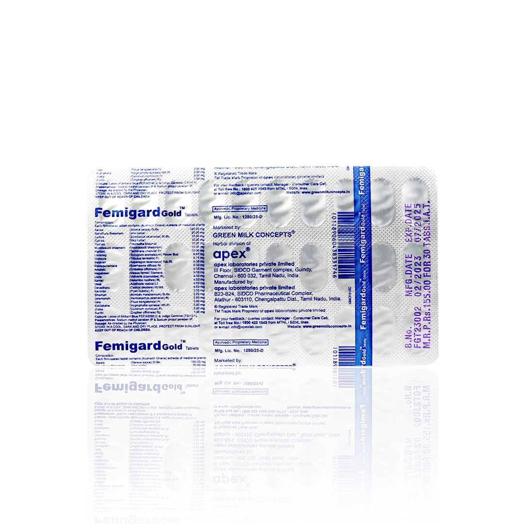 Femigard Gold Tablets – Ayurvedic Women Wellness, Hormonal & Cycle Balance Support